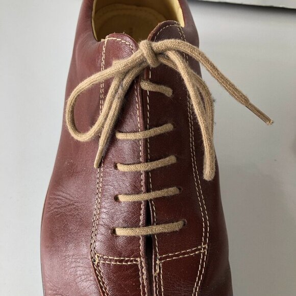 SANDRO MOSCOLONI Men Brown Soft Leather Lace-Up Comfort Anatomic Gel Oxford 11D - Picture 6 of 16